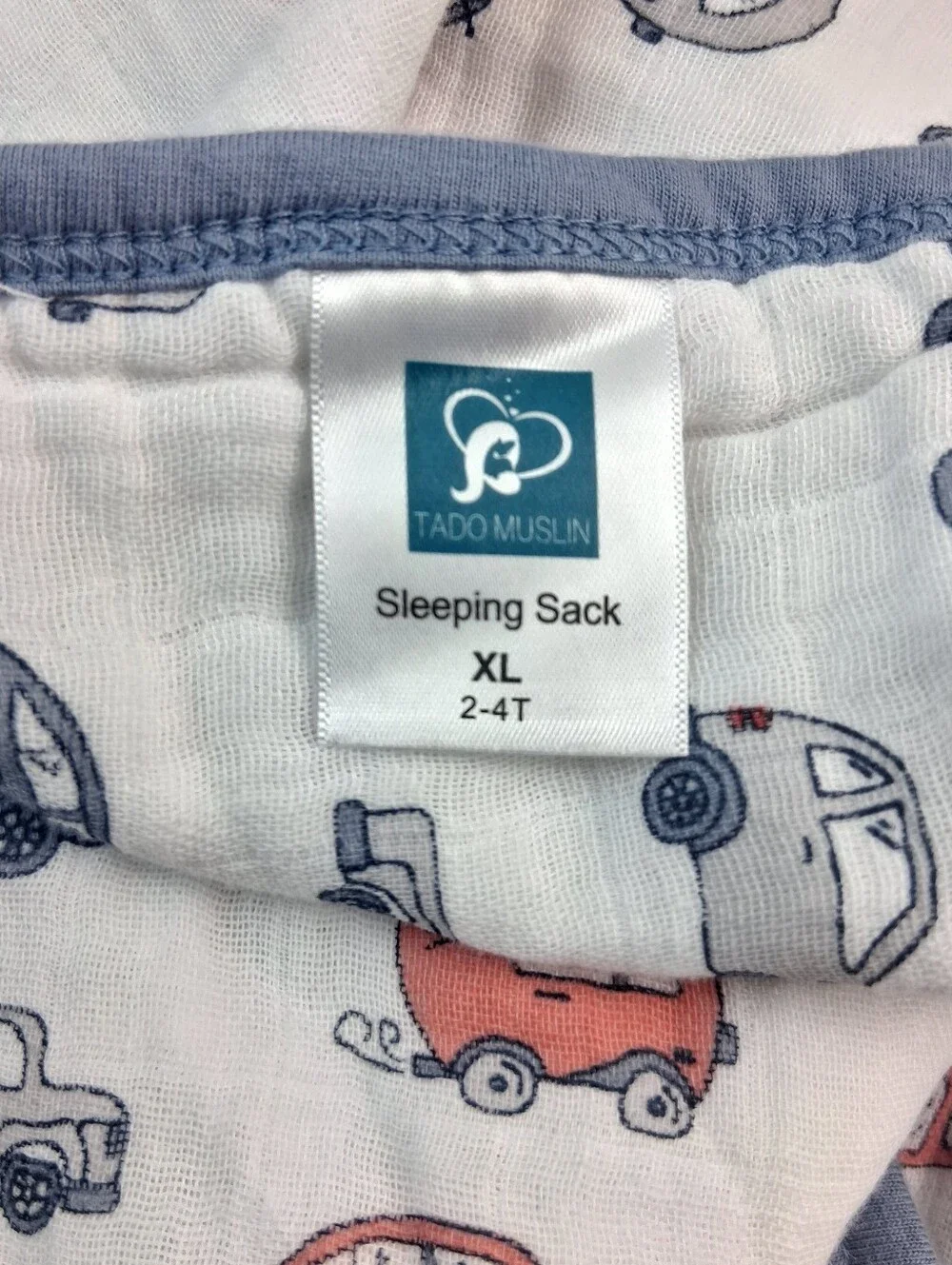 TADO Muslin Cars Trucks Sleeping Sack XL